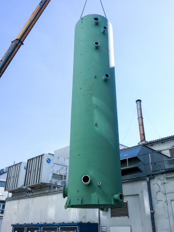 Einbringung Puffertank