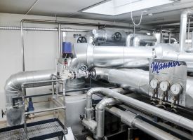 Kessel mit Wärmetauscher und Dampfabteilung