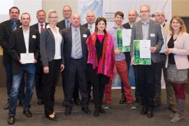 Gruppenfoto Edtmayer und Projektpartner bei klimaaktiv Fachtagung